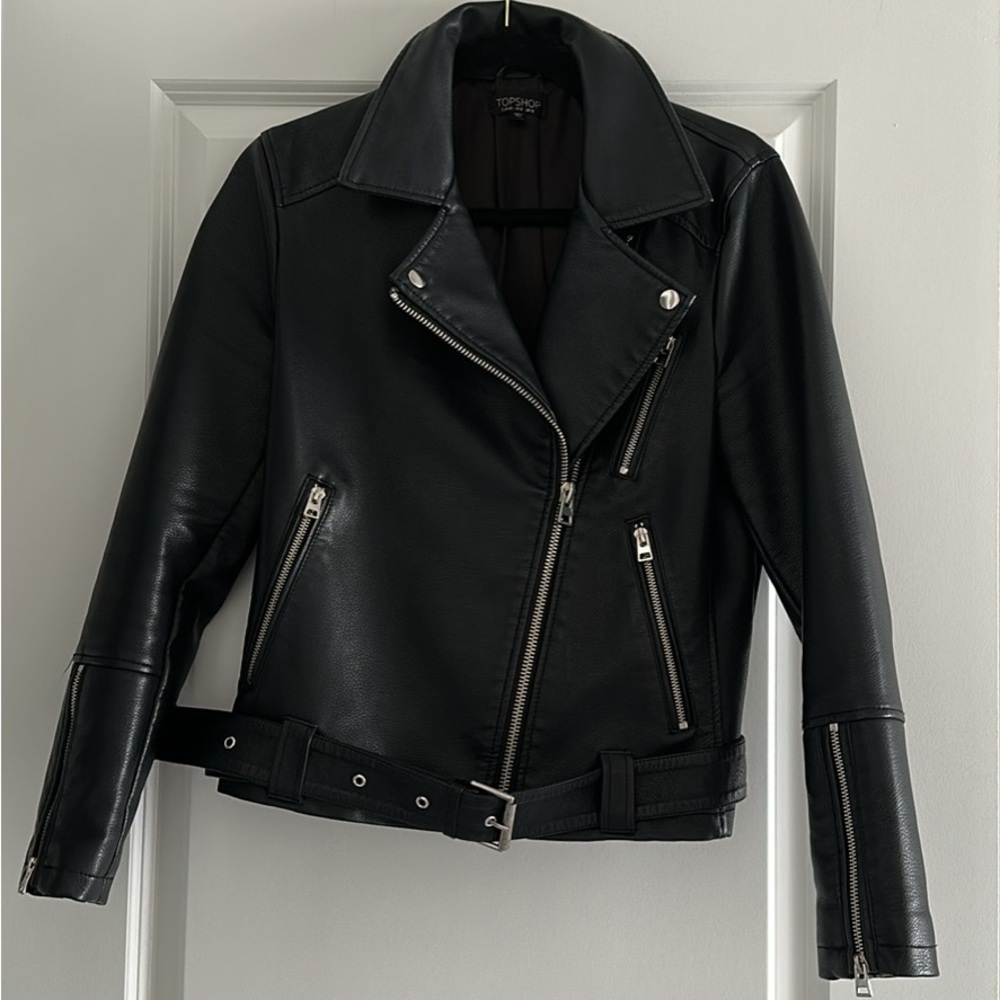 Black Leather Biker Jacket